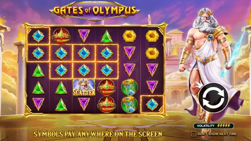 Screenshot of Gates of Olympus gameplay